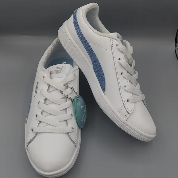 Puma leather glitter comfort girls sneakers Size 3.5 - Picture 4 of 8